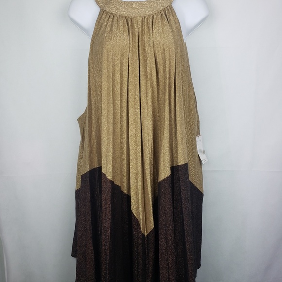 Free People Pleated Love Metallic Minidress - Picture 7 of 8